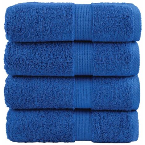 Toallas de mano premium SOLUND, 4 unidades, color azul, 30 x 30 cm, 600 g/m² vidaXL