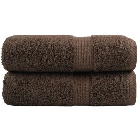 Toallas de mano premium SOLUND, 2 unidades, color marrón, 30 x 30 cm, 600 g/m² vidaXL