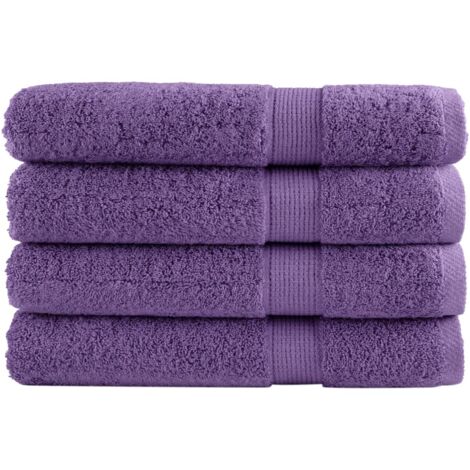 Toallas de sauna SOLUND 4 unidades morado 80x200 cm 600 gsm vidaXL