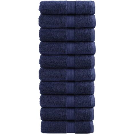 Toallas de mano premium SOLUND 10 unidades azul marino 30x30 cm 600 g/m² vidaXL