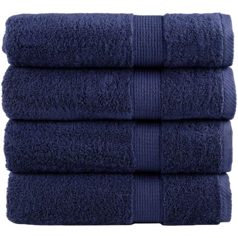 Toallas de mano SOLUND 4 uds azul marino 50x100 cm 600 gsm vidaXL