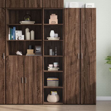 Aparador alto madera de ingeniería marrón roble 40x41x185 cm vidaXL (1/5)
