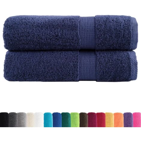 Toallas de mano SOLUND 2 uds azul marino 50x100 cm 600 gsm vidaXL