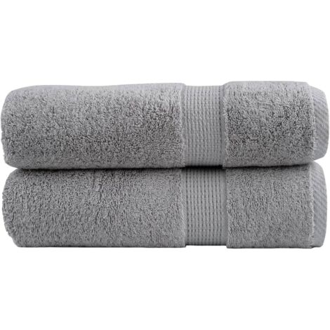 Toallas de mano SOLUND 2 unidades gris 50x100 cm 600 gsm vidaXL
