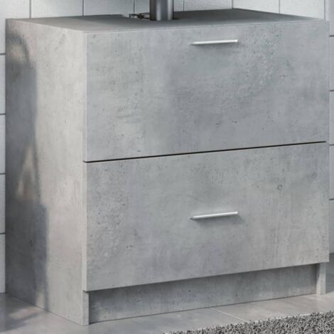 Armario de lavabo madera ingeniería gris hormigón 59x37x59 cm vidaXL