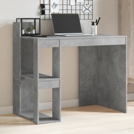 Escritorio madera de ingeniería gris hormigón 103,5x56,5x94 cm vidaXL