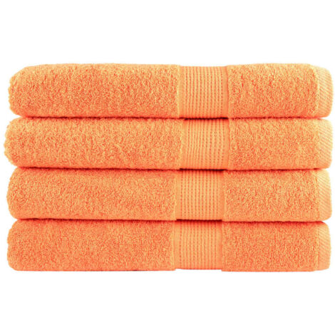 Toallas premium SOLUND 4 unidades naranja 100x200 cm 600 gsm vidaXL