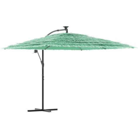 Sombrilla de jardín con poste de acero verde 290x290x238 cm vidaXL