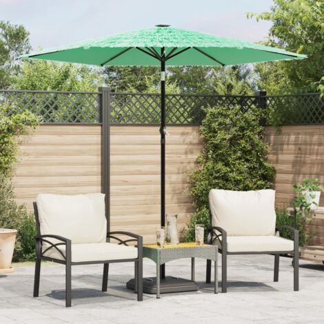 Sombrilla de jardín con poste de acero verde 223x223x213 cm vidaXL (1/5)