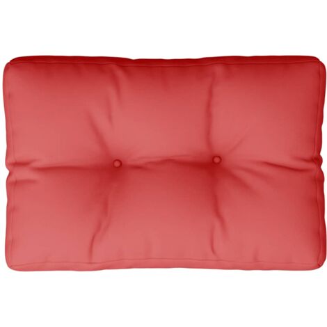 Cojín para sofá de palets de tela rojo 50x40x12 cm vidaXL