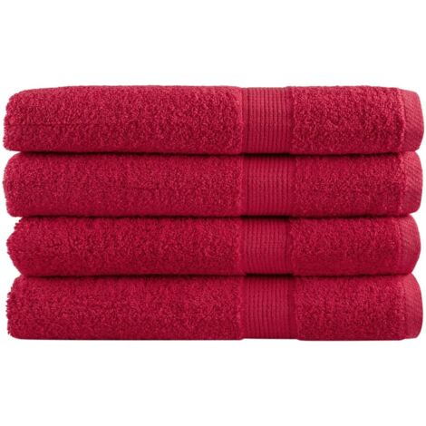 Toallas de sauna SOLUND 4 unidades rojo 80x200 cm 600 gsm vidaXL