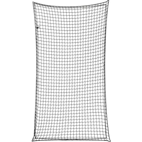 Red de remolque con cuerda elástica PP negro 2,7x1,5 m vidaXL