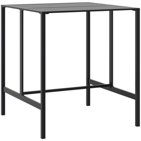 Mesa alta de bar acero recubrimiento polvo negro 100x100x110 cm vidaXL