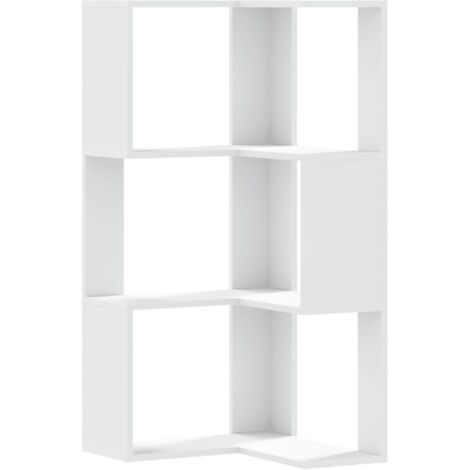 Estantería de esquina 3 niveles madera blanco 50x50x102 cm vidaXL