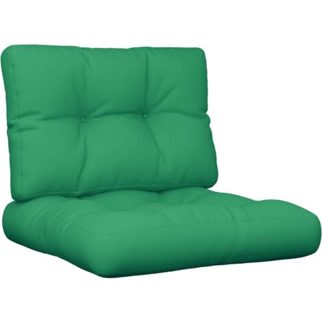 Cojines para palets 2 unidades tela verde vidaXL