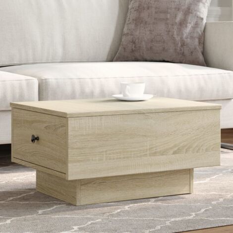 Mesa de centro madera de ingeniería roble Sonoma 60x45x31 cm vidaXL