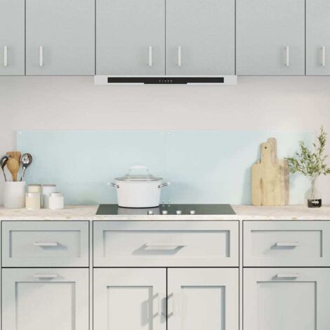 Salpicaderos de cocina 2 uds vidrio templado blanco 80x50 cm vidaXL