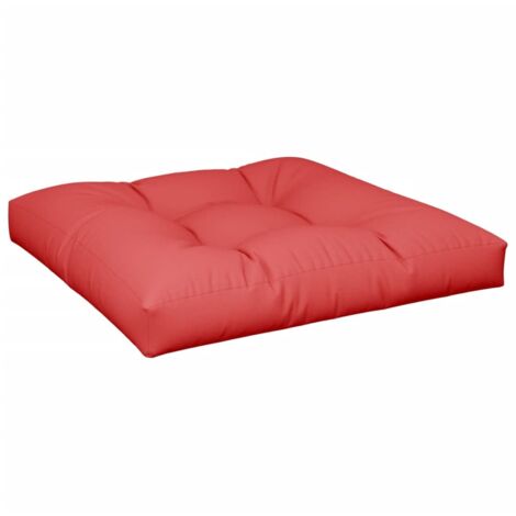 Cojín para sofá de palets de tela rojo 80x80x12 cm vidaXL