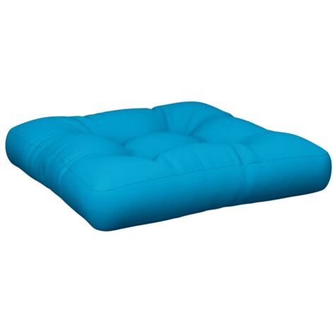 Cojín para sofá de palets de tela azul 60x60x12 cm vidaXL