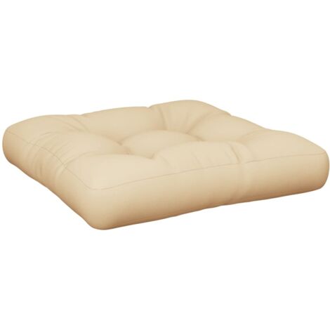 Cojín para sofá de palets de tela beige 50x50x12 cm vidaXL