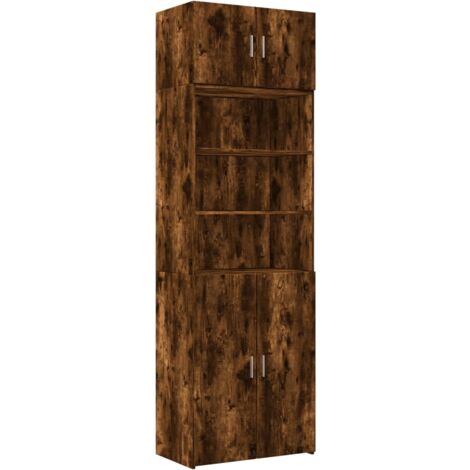 Armario de madera de ingeniería roble ahumado 70x42,5x225 cm vidaXL