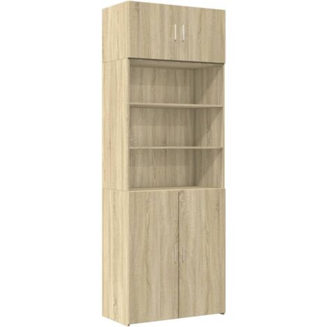 Armario de madera de ingeniería roble Sonoma 80x42,5x225 cm vidaXL (1/5)