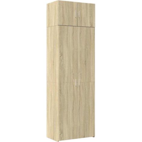 Armario de madera de ingeniería roble Sonoma 70x42,5x225 cm vidaXL