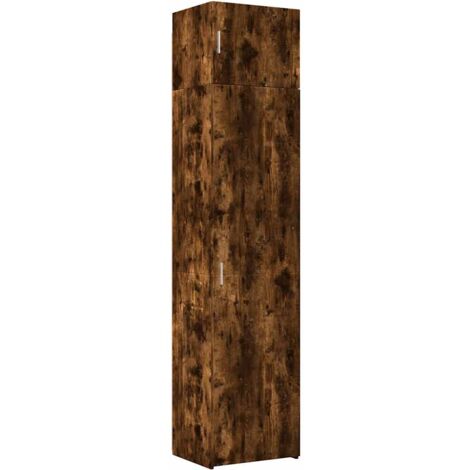 Armario estrecho madera ingeniería roble ahumado 50x42,5x225 cm vidaXL