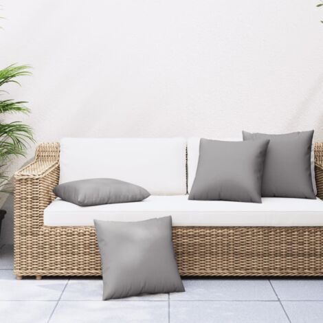 Cojines de sofá 4 unidades tela gris 50x50 cm vidaXL