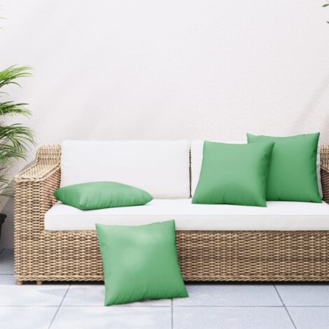 Cojines de sofá 4 unidades tela verde 60x60 cm vidaXL