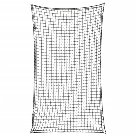 Red de remolque con cuerda elástica PP negro 6x3,5 m vidaXL
