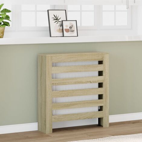Cubierta de radiador madera ingeniería roble Sonoma 78x20x82 cm vidaXL