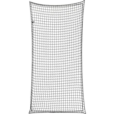 Red de remolque con cuerda elástica PP negro 7x3,5 m vidaXL