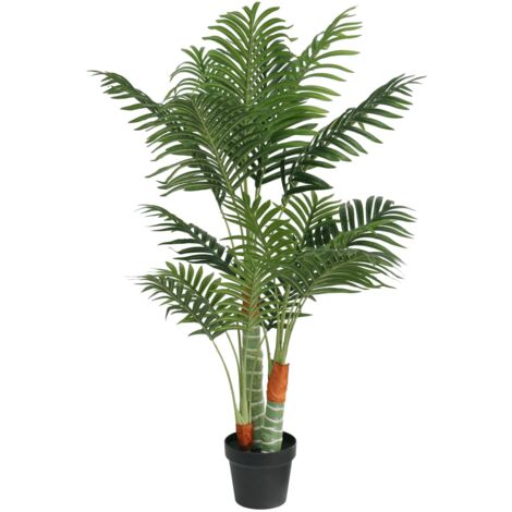 Palmera artificial con 3 troncos PP verde 120 cm vidaXL