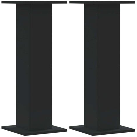 Soportes de plantas 2 uds madera ingeniería negro 30x30x80 cm vidaXL