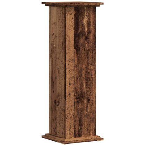 Soportes de plantas madera ingeniería envejecida 33x33x100 cm vidaXL