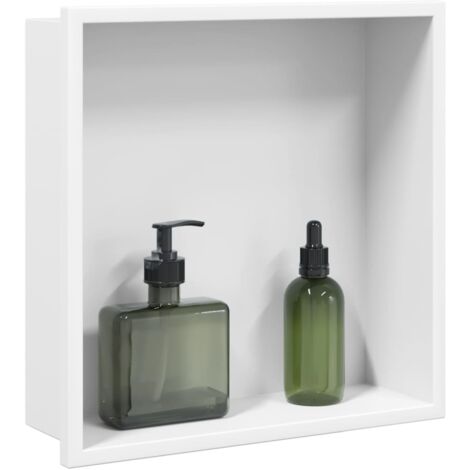 Hornacina ducha acero inoxidable blanco mate 32x32x9 cm vidaXL