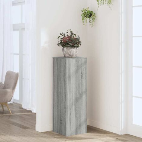 Soportes de plantas madera ingeniería gris Sonoma 33x33x100cm vidaXL