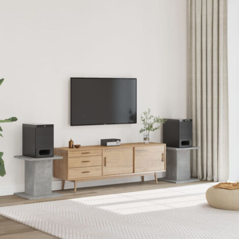 Soportes altavoces 2 uds madera gris hormigón 30x30x40 cm vidaXL (1/5)