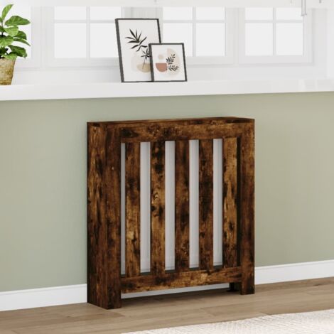 Cubierta de radiador madera ingeniería roble ahumado 78x20x82cm vidaXL