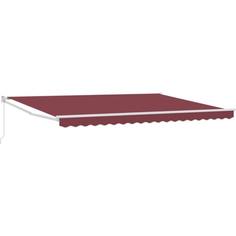 Toldo retráctil manual burdeos 450x300 cm vidaXL