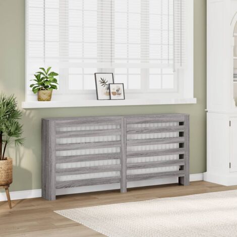 Cubierta de radiador madera ingeniería gris Sonoma 175x20x82 cm vidaXL