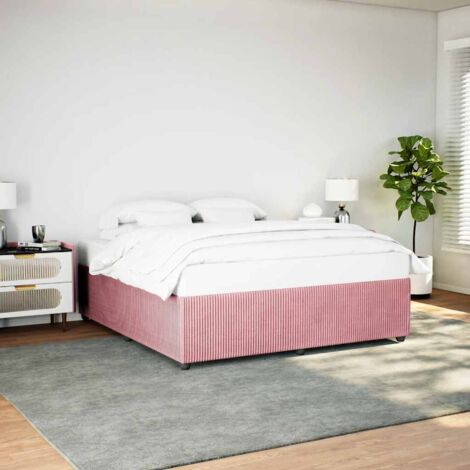 Estructura de cama sin colchón terciopelo rosa 180x200 cm vidaXL (1/5)
