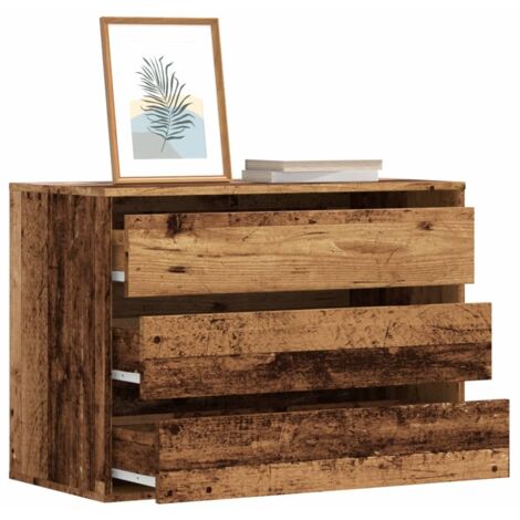 Cajonera de esquina madera de ingeniería envejecida 80x41x58 cm vidaXL (1/5)