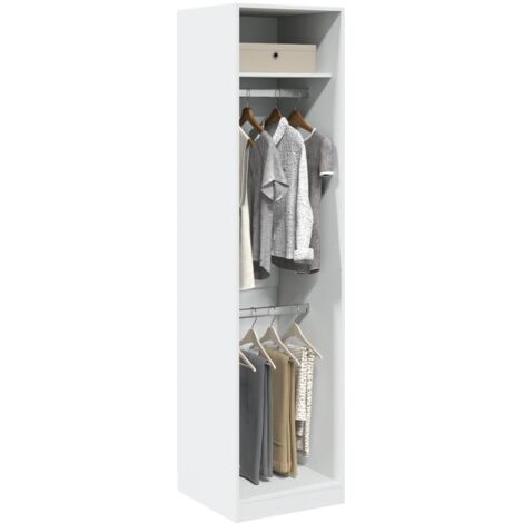 Armario de madera contrachapada blanco 50x50x200 cm vidaXL