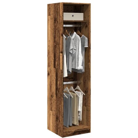 Armario de madera de ingeniería roble envejecido 50x50x200 cm vidaXL