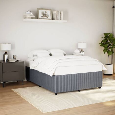 Estructura de cama sin colchón terciopelo gris oscuro 140x200cm vidaXL (1/5)