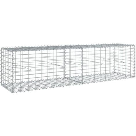 Cesta De Gaviones Con Cubierta Hierro Galvanizado 200x50x150 Cm Vidaxl