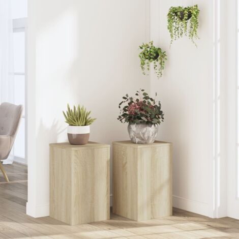 Soportes de plantas 2 uds madera roble Sonoma 30x30x50 cm vidaXL