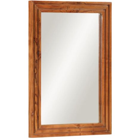 Espejo de baño madera maciza de acacia y vidrio 50x70 cm vidaXL